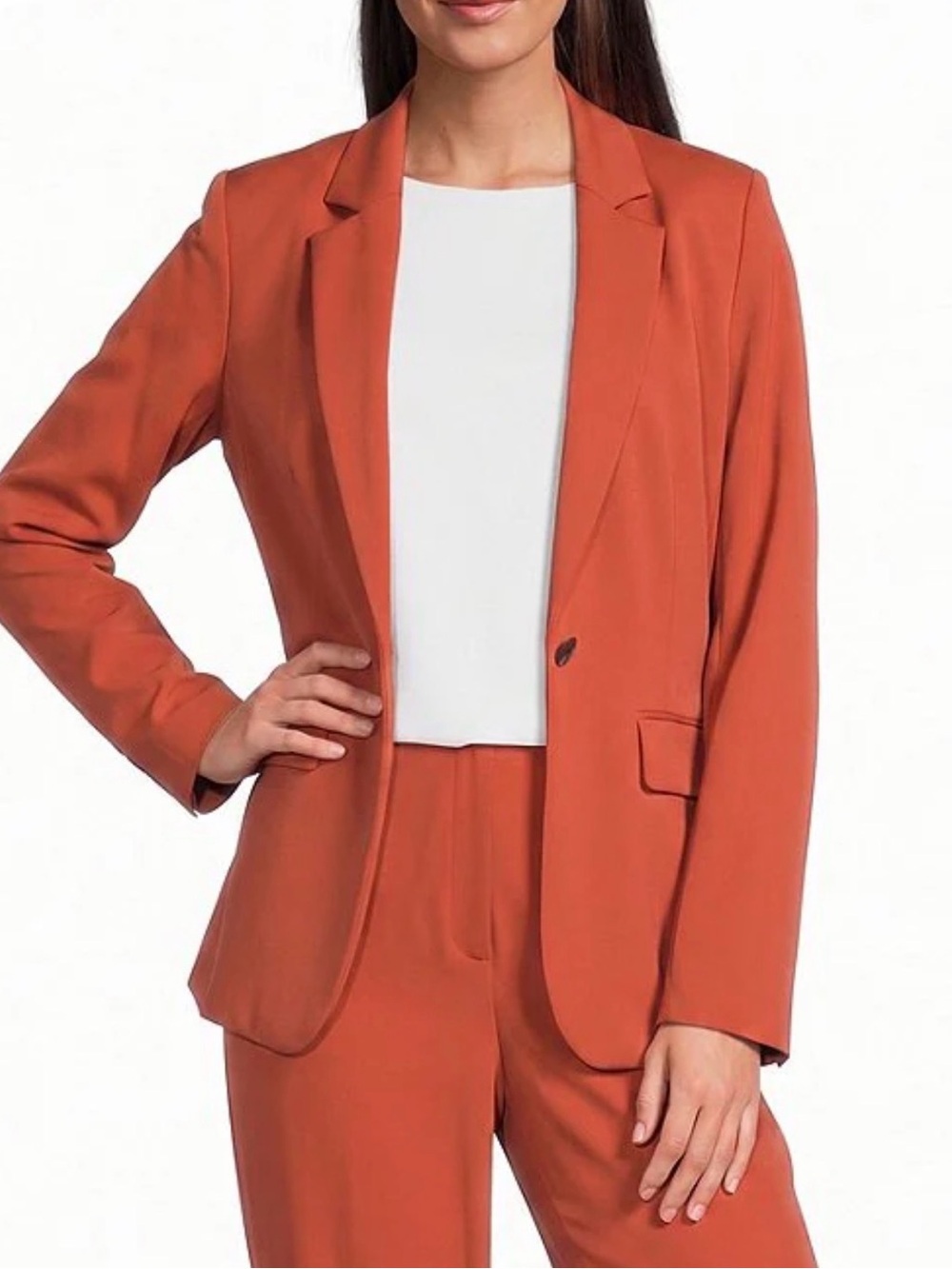 Women's Lightweight Orange Blazer Jacket & pant
